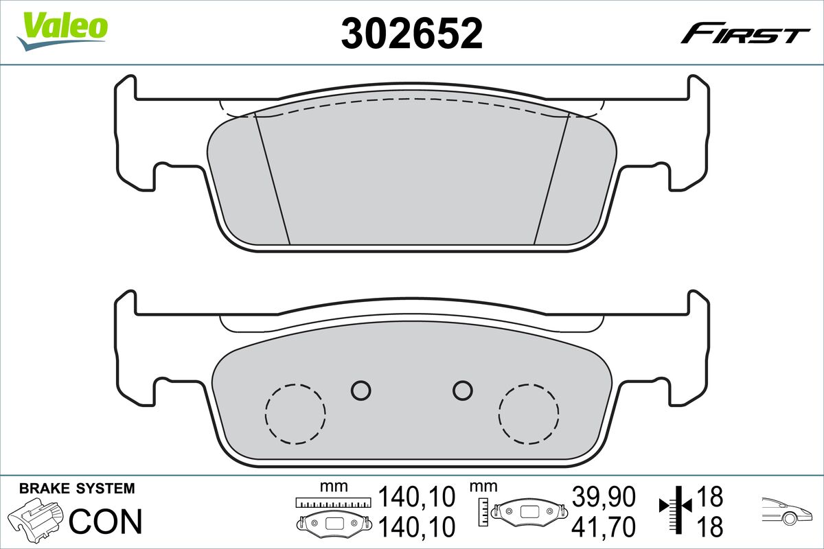 Set placute frana,frana disc 302652 VALEO